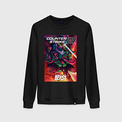 Свитшот хлопковый женский КС 2 hyperbeast, цвет: черный