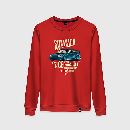 Женский свитшот Mercedes-Benz 190E Summer / Красный – фото 1