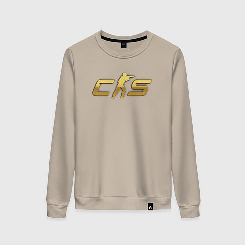 Женский свитшот CS 2 gold logo / Миндальный – фото 1