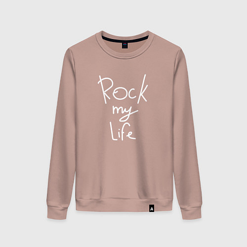 Женский свитшот Rock my life / Пыльно-розовый – фото 1