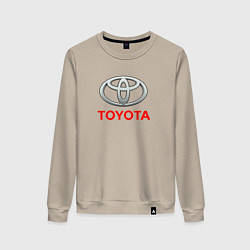 Свитшот хлопковый женский Toyota sport auto brend, цвет: миндальный