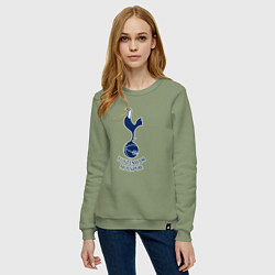 Свитшот хлопковый женский Tottenham Hotspur fc sport, цвет: авокадо — фото 2