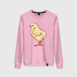 Свитшот хлопковый женский Красивый цыплёнок, цвет: светло-розовый