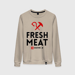 Свитшот хлопковый женский Fresh Meat, цвет: миндальный