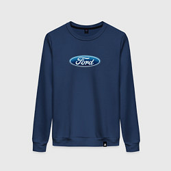 Свитшот хлопковый женский Ford usa auto brend, цвет: тёмно-синий
