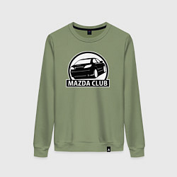 Свитшот хлопковый женский Mazda club, цвет: авокадо