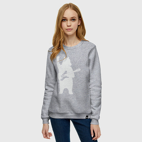 Женский свитшот Мишутка рокер / Меланж – фото 3