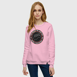 Свитшот хлопковый женский Громкий гитарист, цвет: светло-розовый — фото 2