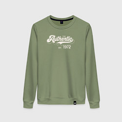 Свитшот хлопковый женский Authentic 1972, цвет: авокадо