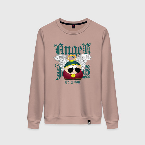 Женский свитшот Эрик Картман ангел / Пыльно-розовый – фото 1