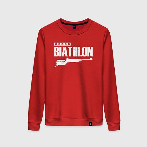 Женский свитшот Biathlon - снайпер / Красный – фото 1