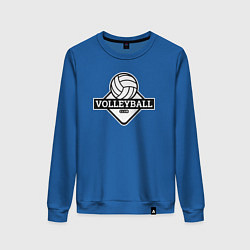 Свитшот хлопковый женский Volleyball club, цвет: синий