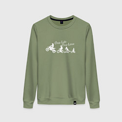 Женский свитшот One life one love wite