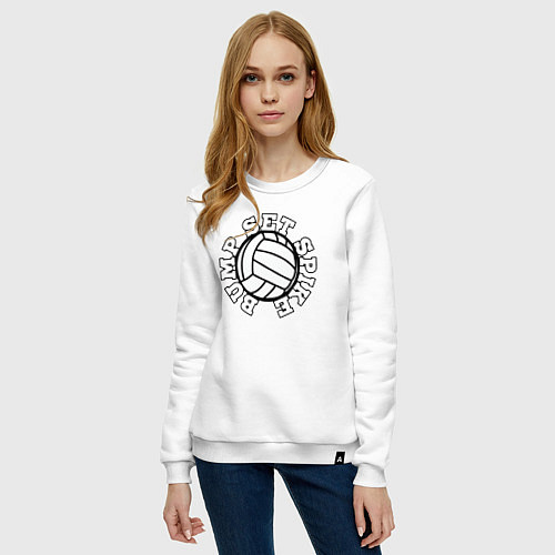 Женский свитшот Bump set spike / Белый – фото 3