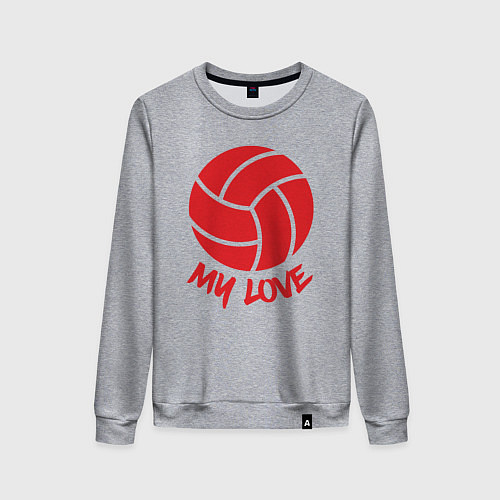 Женский свитшот Volleyball my love / Меланж – фото 1