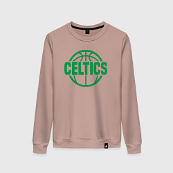 Свитшот хлопковый женский Celtics ball, цвет: пыльно-розовый