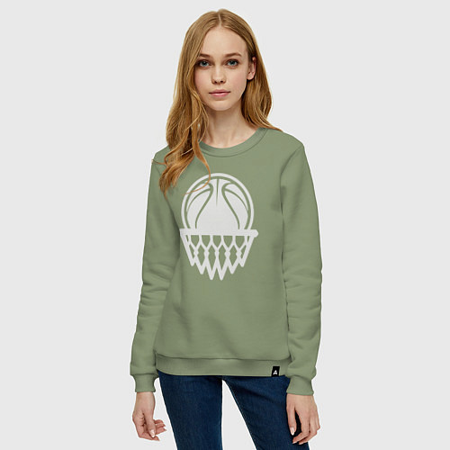 Женский свитшот Мяч в кольце / Авокадо – фото 3
