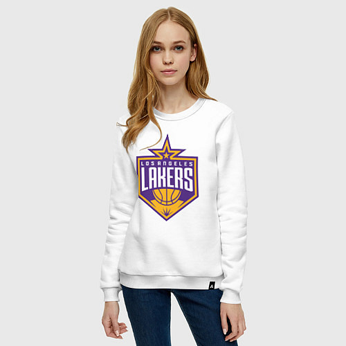 Женский свитшот Los Angelas Lakers star / Белый – фото 3