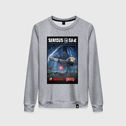 Свитшот хлопковый женский Serious Sam 1 - second encounter, цвет: меланж