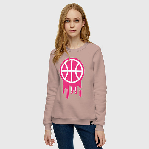 Женский свитшот Pink basketball / Пыльно-розовый – фото 3