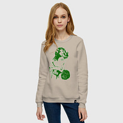 Свитшот хлопковый женский Go Celtics, цвет: миндальный — фото 2