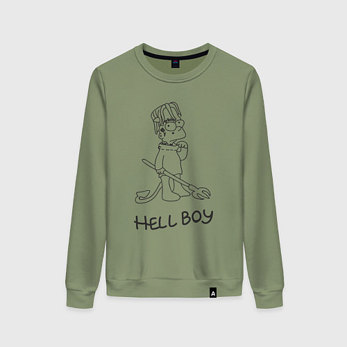 Женский свитшот Bart hellboy Lill Peep / Авокадо – фото 1