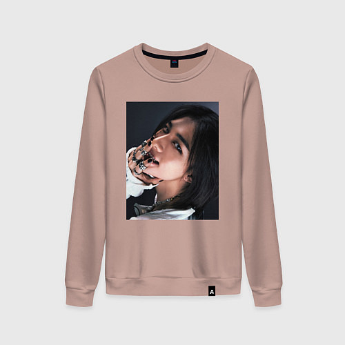 Женский свитшот Hyunjin Rock Star Stray Kids / Пыльно-розовый – фото 1