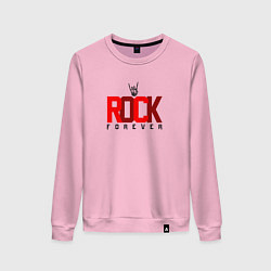 Свитшот хлопковый женский Rock forever four, цвет: светло-розовый
