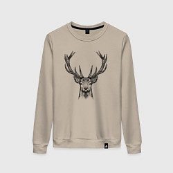 Женский свитшот Олень анфас