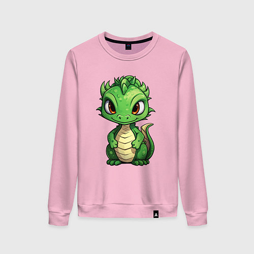 Женский свитшот Маленький дракон 2024 / Светло-розовый – фото 1