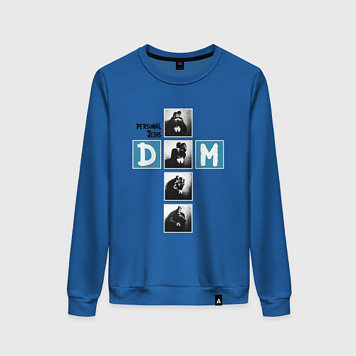 Женский свитшот Depeche Mode - Personal Jesus cross / Синий – фото 1