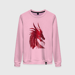 Свитшот хлопковый женский Рэд дракон, цвет: светло-розовый