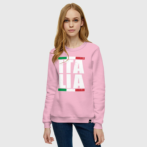 Женский свитшот Italia / Светло-розовый – фото 3