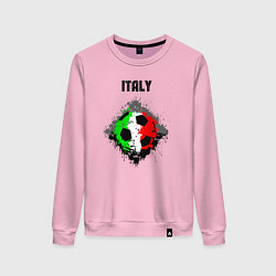 Свитшот хлопковый женский Команда Италии, цвет: светло-розовый