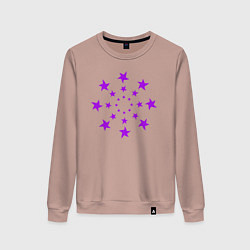 Женский свитшот Фиолетовые звёзды кружево