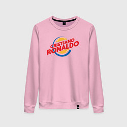 Свитшот хлопковый женский Ronaldo burger, цвет: светло-розовый