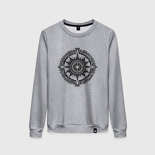 Женский свитшот Роза ветров / Меланж – фото 1