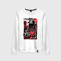 Свитшот хлопковый женский Пацаны не извиняются bad chyshpan, цвет: белый