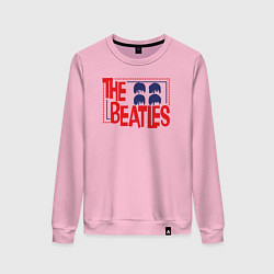 Свитшот хлопковый женский The Beatles Star, цвет: светло-розовый