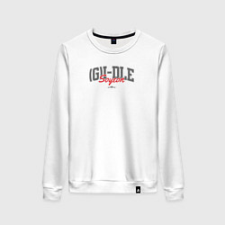 Свитшот хлопковый женский Soyeon k-girls, цвет: белый