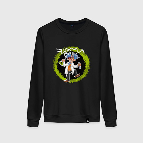 Женский свитшот Безумный ученый / Черный – фото 1