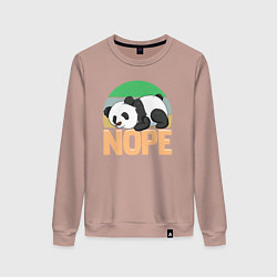 Свитшот хлопковый женский Panda nope, цвет: пыльно-розовый