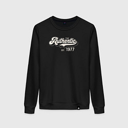 Свитшот хлопковый женский Authentic 1977, цвет: черный