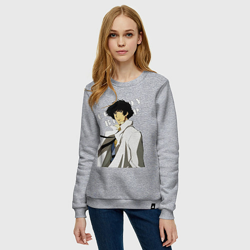 Женский свитшот Spike из аниме cowboy bebop / Меланж – фото 3