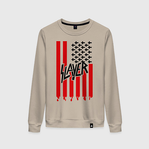 Женский свитшот Slayer Flag / Миндальный – фото 1