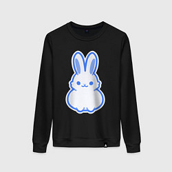 Свитшот хлопковый женский White bunny, цвет: черный