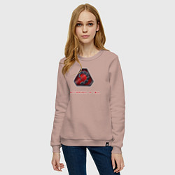 Свитшот хлопковый женский Command & Conquer: Братство НОД, цвет: пыльно-розовый — фото 2