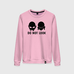 Женский свитшот Черный пришелец - do not look