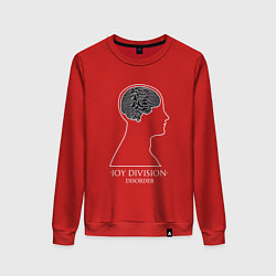 Свитшот хлопковый женский Joy Division - Disorder, цвет: красный