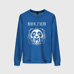 Свитшот хлопковый женский Burzum rock panda, цвет: синий